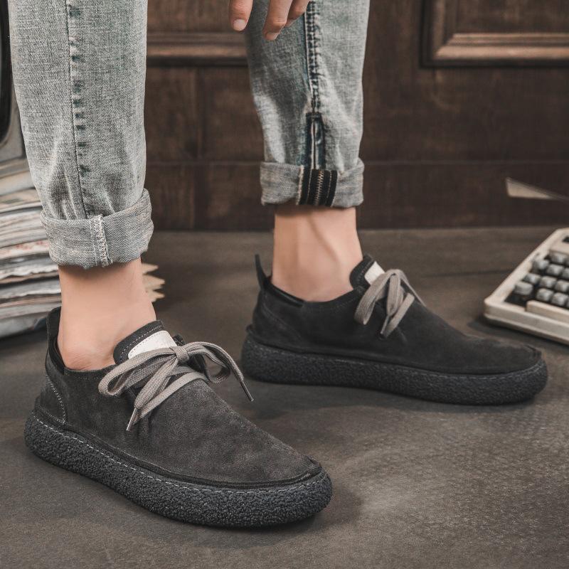 Модная повседневная мужская обувь, роскошные настоящие кожаные мокасины, британские высококачественные кроссовки, дышащие, на шнуровке, на танкетке 2024