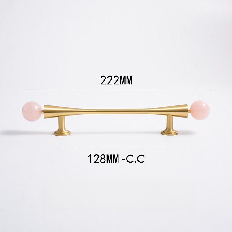 French Style Wardrobe Door Handles Personality Marble Crystal Brass Pulls for Cabinet Cupboard Dresser Drawer Furniture Hardware