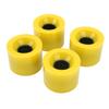 4PCS PU Skateboard Wheel Replacement Low Noise Multifunctional Land Surfboard Roller Casters Yellow