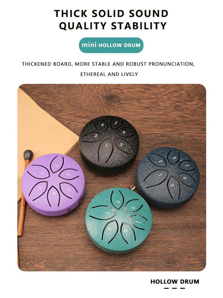 3-inch 6-tone Mini Steel Tongue Drum