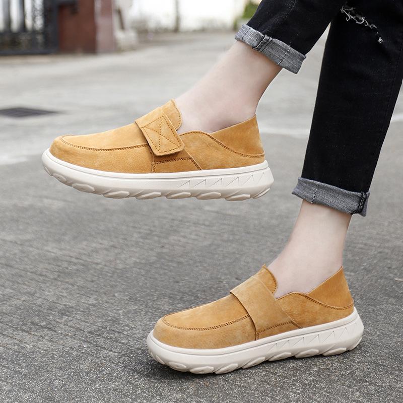 Men's casual shoes new low-top first-layer pigskin large-size men's shoes personalized lazy shoes for men