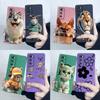 For Vivo V20 SE Case V2022 V2023 Lovely Cartoon Cat Liquid Silicone Soft TPU Shockproof Bumper For Vivo V20SE Phone Cover Funda