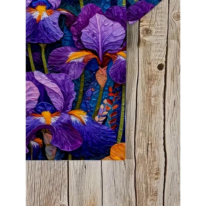 Женская 3D футболка с полным принтом ириса темно-фиолетового цвета с толстым сине-фиолетовым артом, свободный топ с коротким рукавом для весны и лета