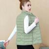 Women's Padded Vest Autumn Winter Ultra Light Zipper Closure Warm Sleeveless Jacket Slim Fit Windproof Stand-up Collar Waistcoat for Home Work