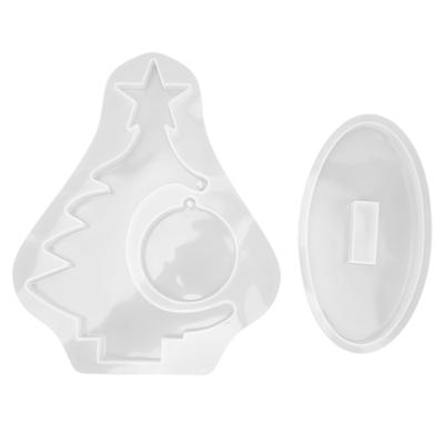 Силиконовая форма для поделок, новогодняя елка, фоторамка, многоразовая, легко моется, рождественская смоляная форма для дома