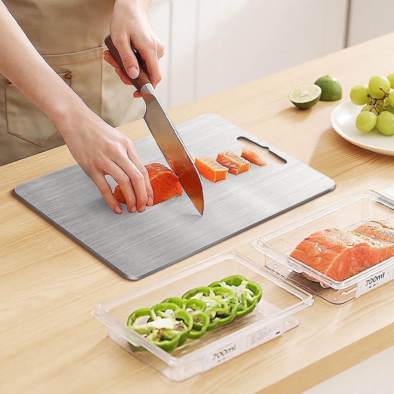 Разделочные доски из нержавеющей стали для кухни, пищевые, утолщенные, двусторонние