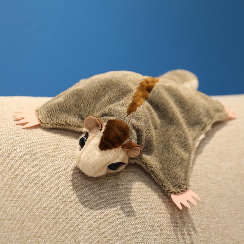 Cute Simulation Sugar Glider Plush Toy Lovely Squirrel Glider Stuffed Animals Toy Funny Flying Squirrel Dolls For Kid Gifts