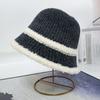 Breathable Knitted Bucket Hat Temperament Sun Protection Cap Visor Cap Sunshade Basin Cap  Women