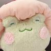 Frog Plush Toys, Cute Frog with Red Mushroom Hat Stuffed Animals, Kawaii Plushies Gift for Kids Girls Adults Valentines Birthdays Gift