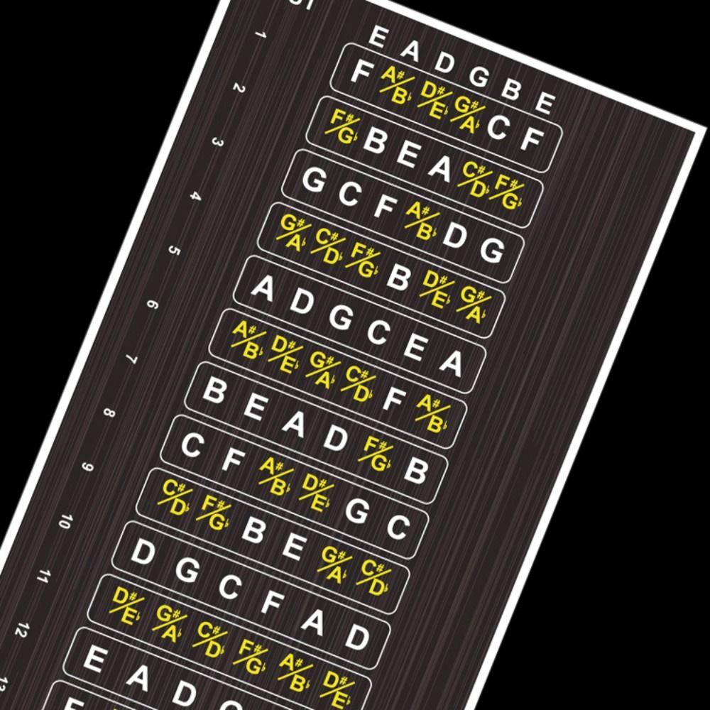 Lightweighting Guitar Fretboard Note Sticker Tone Guitar Chord Stickers  4-string Bass