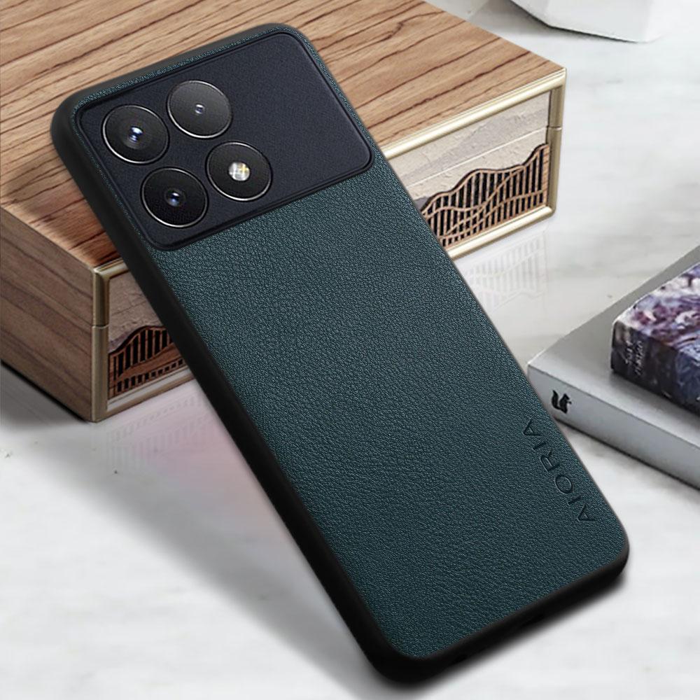 Чехол для Xiaomi Poco F6 F5 F4 F3 F2 Pro GT Чехол для телефона Funda Однотонный Бизнес Дизайн из ПУ Кожи Capa