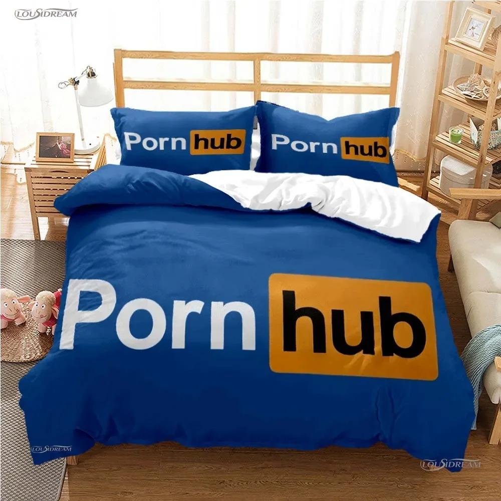 P-Porn H-hub Fashion Tread All Season Duvet Cover Комплект постельного белья Мягкий пододеяльник и наволочка для подростка Single/Double/Queen/King
