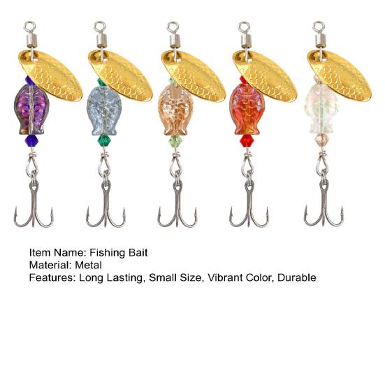 5 шт. Рыболовная блесна спиннербейт с тройными крючками, яркий цвет, компактная, портативная, рыболовные приманки, блесна, спиннербейты, набор