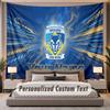 Custom Name Text Tapestry Warrington Wolves Personalized Polyester Wall Tapestry For Bedroom And Room