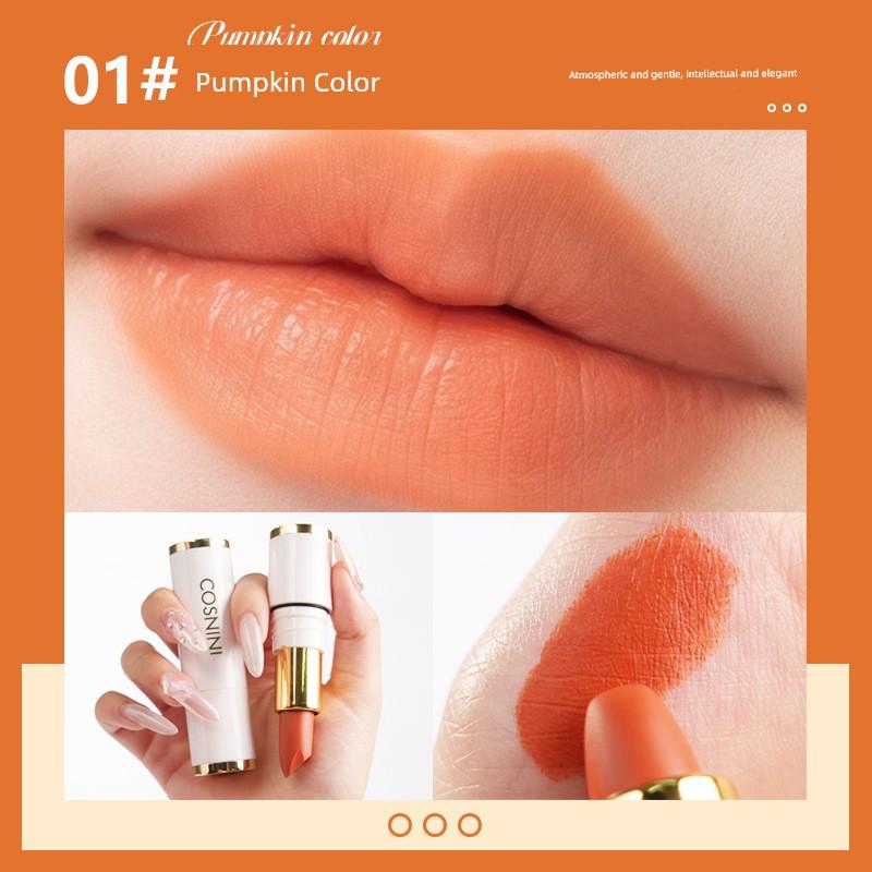Ladies' Special Lipstick, Non-Fading, Non-Stick, Matte, Waterproof, Long-Lasting, Bean Paste Milk Tea Color, Matte Finish, Official Genuine Product
