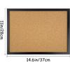GDMINLO 2 Pack Black Cork Bulletin Board, 14.6"X 11" Cork Board, Oak Wood Finish Frame, Wall Mounted Board for Office Home and School(P, Eye Bolts,