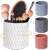 1 Pc Makeup Brush Holder 360° Rotating Organizer 5 Slot Cosmetic Storage Makeup Brushes Cup Pen Holder For Vanity XYZ