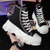 2025 New Shoes Platform Men's Shoes Bag Head Canvas Leisure Sports High-top College Large Size Women's Shoes European Size