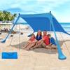 Pop-up Canopy Portable Sunshade Beach Tent UV Resistant Camping Bed Tent Windproof and Sunscreen Sun Shelter Canopy Garden House