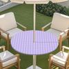 Outdoor Round Table Cover With Umbrella Hole Elastic Edge Waterproof Dustproof Patio Garden Tablecloth