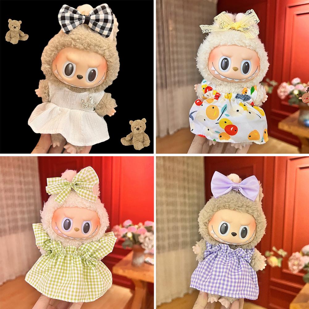 Для 17 см Кукольная одежда Лабубу Модная одежда Толстовки Кукольная одежда Цветовые толстовки Кукольные аксессуары Милые украшения Маленькая одежда