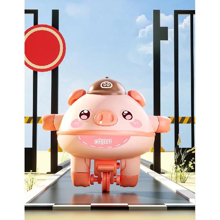 New Tumbler Balance Pig Gyroscope One Piece Unicycle Girl Boy Cute Novelty Tightrope Walking Black Technology Puzzle Toys