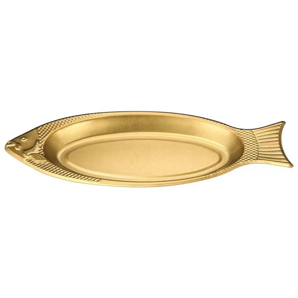 Oval Steamed Fish Plate Fish-Shaped Tray Plates Creative Barbecue Plate