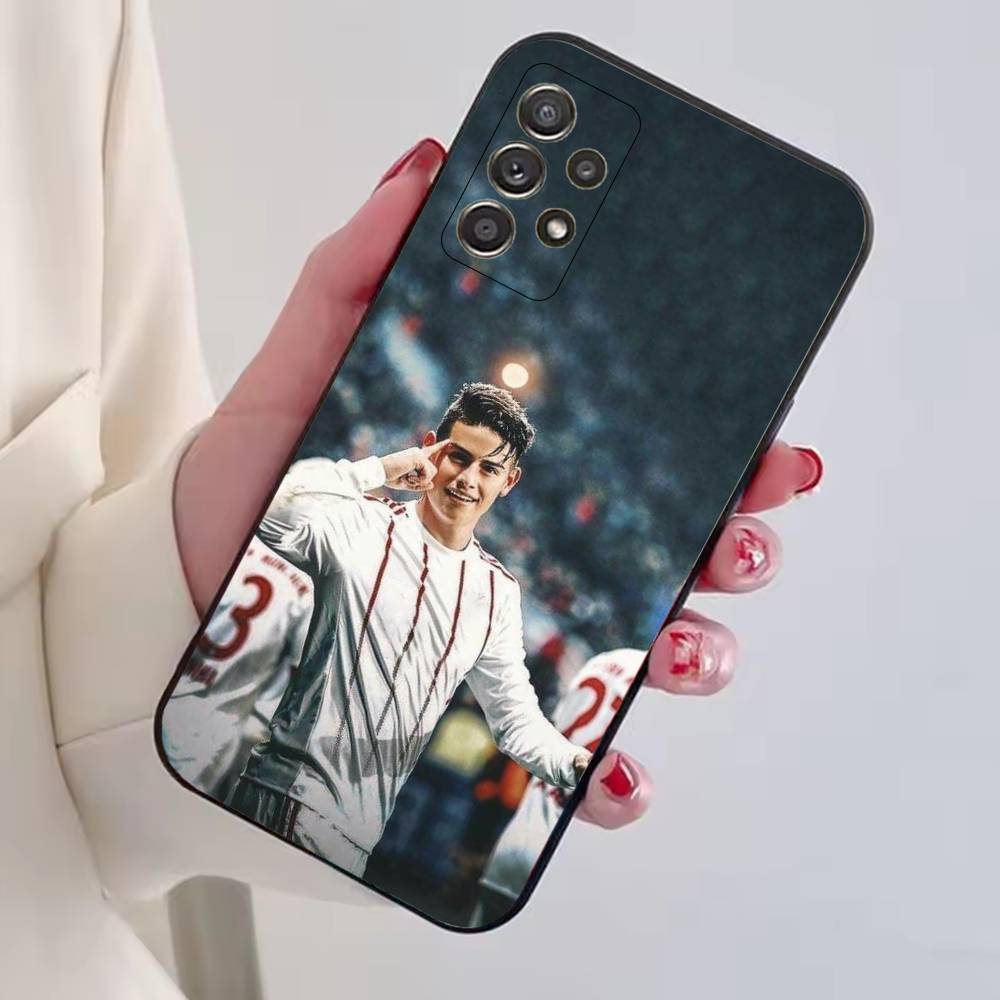 Футбольный чехол для телефона J-James Rodriguez для Samsung S25, S24, S21, S22, S23, S30, Ultra, S20, Plus, Fe, Lite, Note, 10, Черный чехол