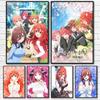Anime The Q-Quintessential Q-Quintuplets Poster Sticky Wall Art Printing Waterproof Home Living Bed Room Bar Aesthetic Decor