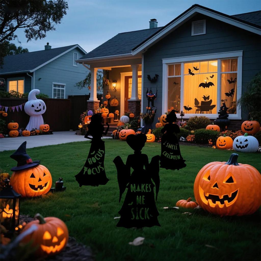 Хэллоуин Ведьма Размещение Карточек, Оформление Двора, Реквизит, Кованое Железо Размещение Карточек, Праздничное Украшение 3шт