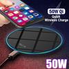 50W Fast Qi Wireless Charger Induction Charging Station Phone Charging Pad for IPhone 15 14 13 Sieres Iphone 12 Series XS XR X Samsung Galaxy S22 S20