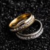 Мужчины Женщины Пара Любовник Горный Хрусталь Титановая Сталь Обручальное Кольцо Свадебные Украшения