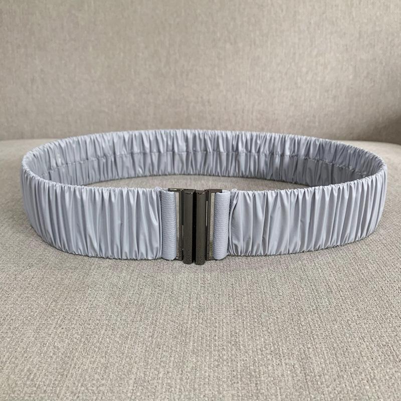 Новая пуховая ткань, гладкий эластичный пояс, плиссированная эластичная поясная вставка, женский широкий пояс-стотник с пухом