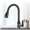 Black Pull Out Kitchen Sink Faucet Flexible 2 Modes Stream & Sprayer Nozzle Faucets Stainless Steel Hot Cold Wate Mixer Tap Deck