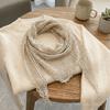 Solid Color Hair Scarf Hollow Out Lace Scarf Fashion Triangle Wrap  Women