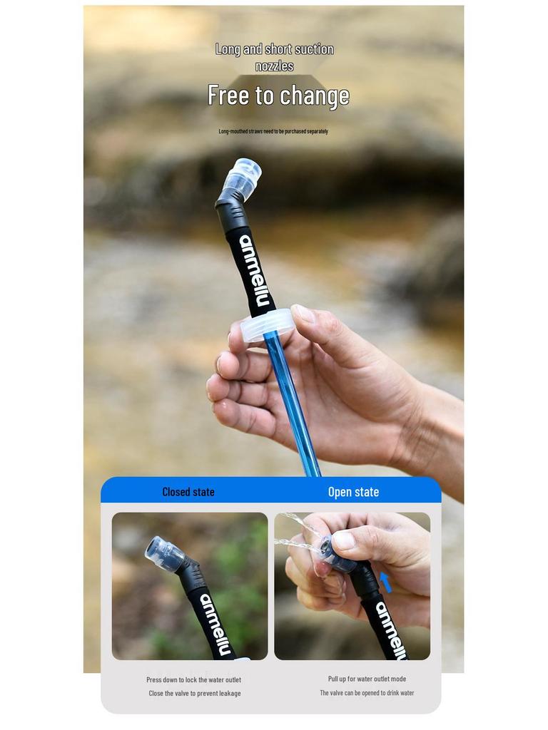Anmeilu Foldable TPU Soft Water Bottle - Outdoor Sports & Marathon Hydration Equipment, Food Grade