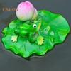 Плавающая лягушка статуя смолы мультфильм расслабляющая лягушка украшение пруд плавающая лягушка фигурка для аквариума сад бассейн водный элемент декор