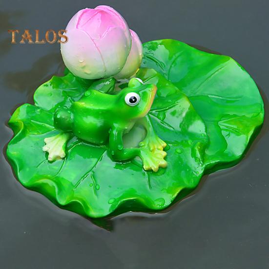Плавающая лягушка статуя смолы мультфильм расслабляющая лягушка украшение пруд плавающая лягушка фигурка для аквариума сад бассейн водный элемент декор