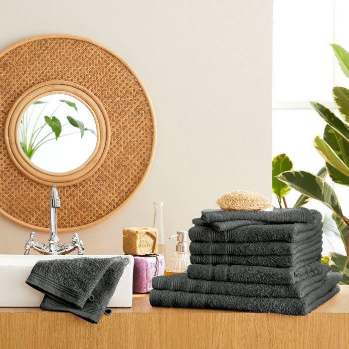 Pack complet 10 pièces "Spa" salle de bain / 400 gr/m² - "Spa" Ardoise