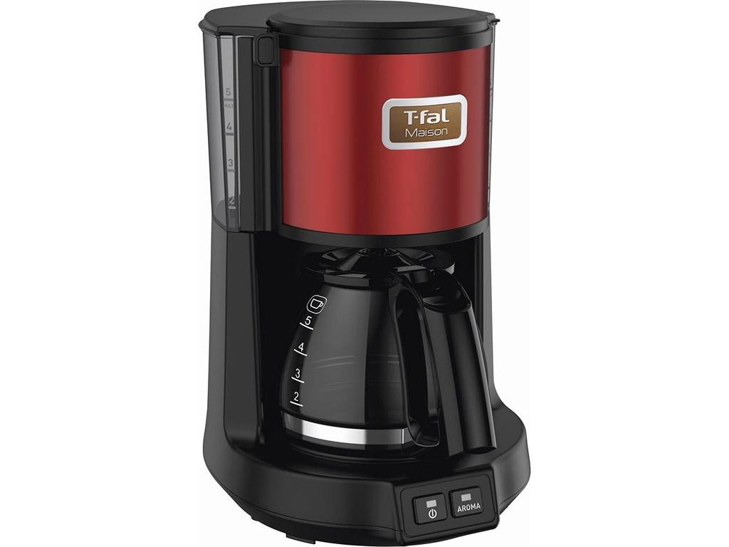 Tefal Coffee Maker Cups Two Selectable Modes Drip Type Maker Maison Wine CM4905JP 0.6L/5 "Coffee Red"