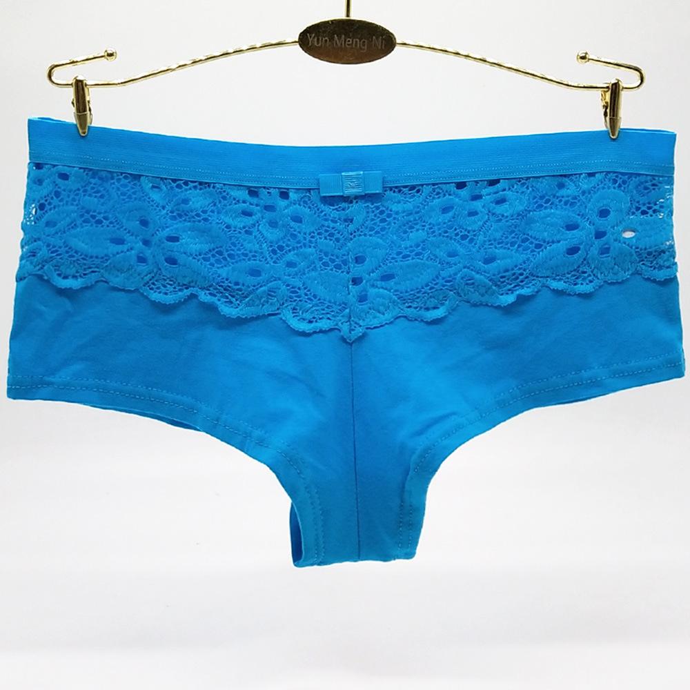 Хлопковое нижнее белье для женщин и девочек, шорты-боксеры, женские трусики, сексуальные кружевные шорты для мальчиков, трусики, 6 шт./лот