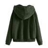 Men'S Winter Zipper Hooded Fleece Sweatshirt With Patch Pocket Casual Jacket