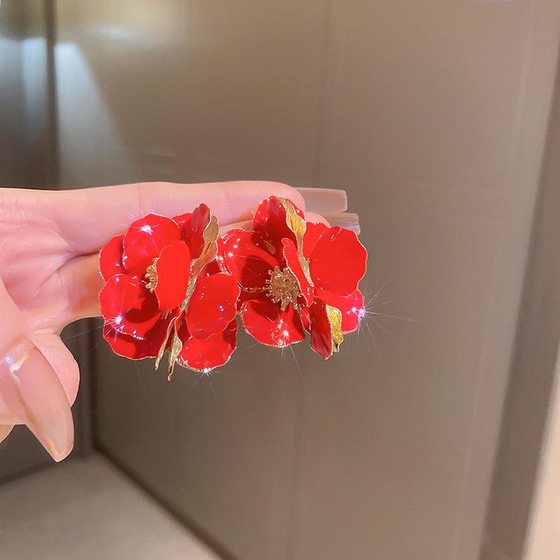 Серьги-пусеты Monet Garden из фиолетового барочного жемчуга - Винтажный стиль, Роскошные женские пусеты