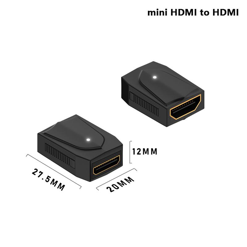 Мини-адаптер HDMI-HDMI, видеоплеер 1080P 2K 4K 60 Гц для мини-ПК, HDTV, HD-проектора для компьютера, коммутатора PS5, Xbox