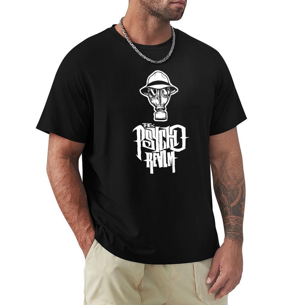 Мужская футболка Streetwear Psycho Realm летний топ тяжеловесы хиппи одежда милая одежда мужчина Повседневная Высокое качество мужская футболка хлопок