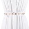 Metal Hook Adjustment Waist Chain Women'S Dress Decorative Hollow Flower Thin Belt With Skirt Waist