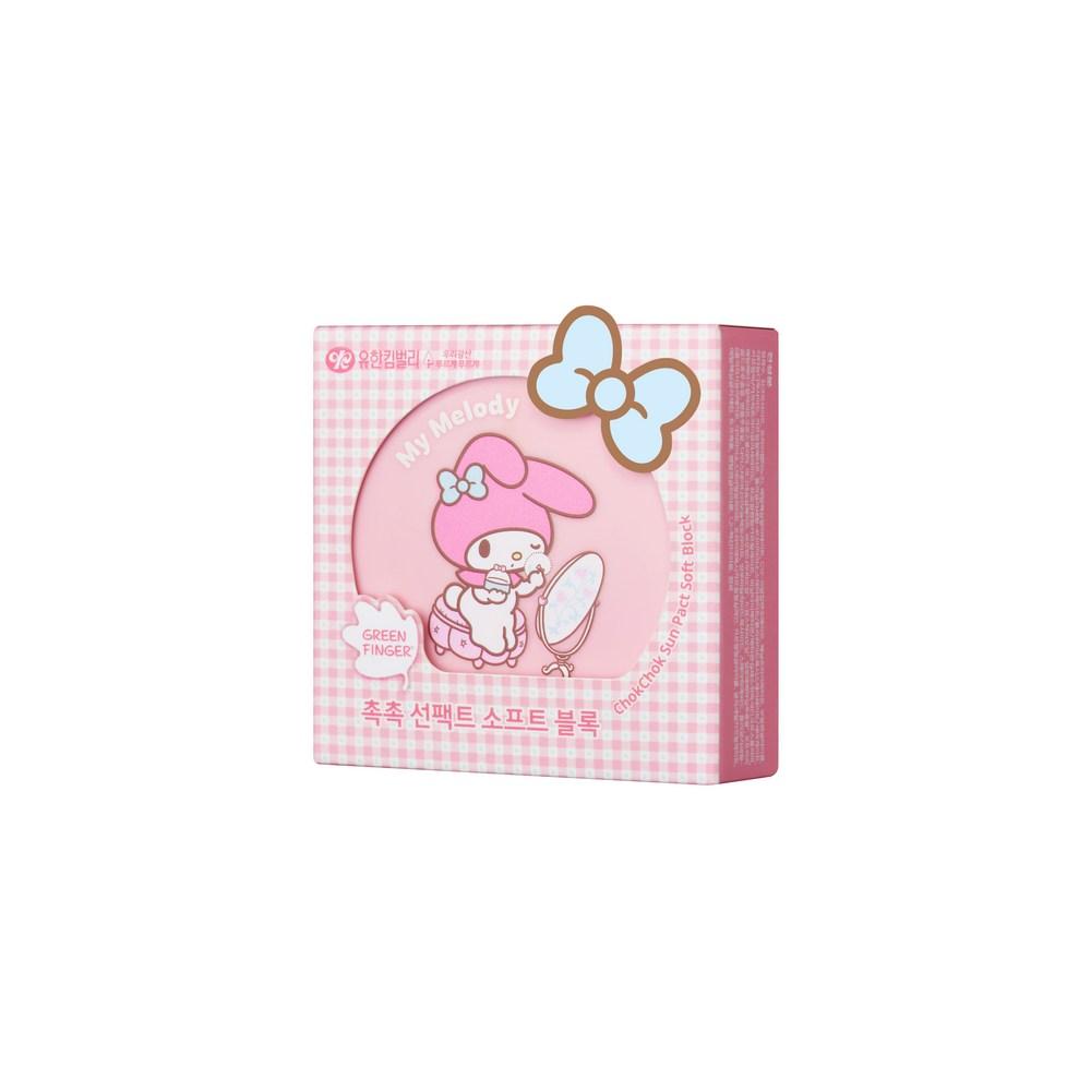 Green Finger Moist Sunpact Soft Block My Melody Edition SPF 50+ PA++++ 16g + My Melody Sticker Set, 1 Set