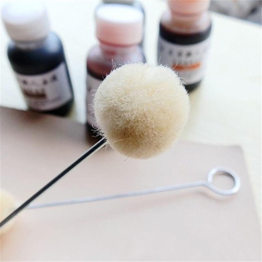10/20pcs Gel Dyeing Dauber Assisted Coloring Ball Wool Brush Leather Tool