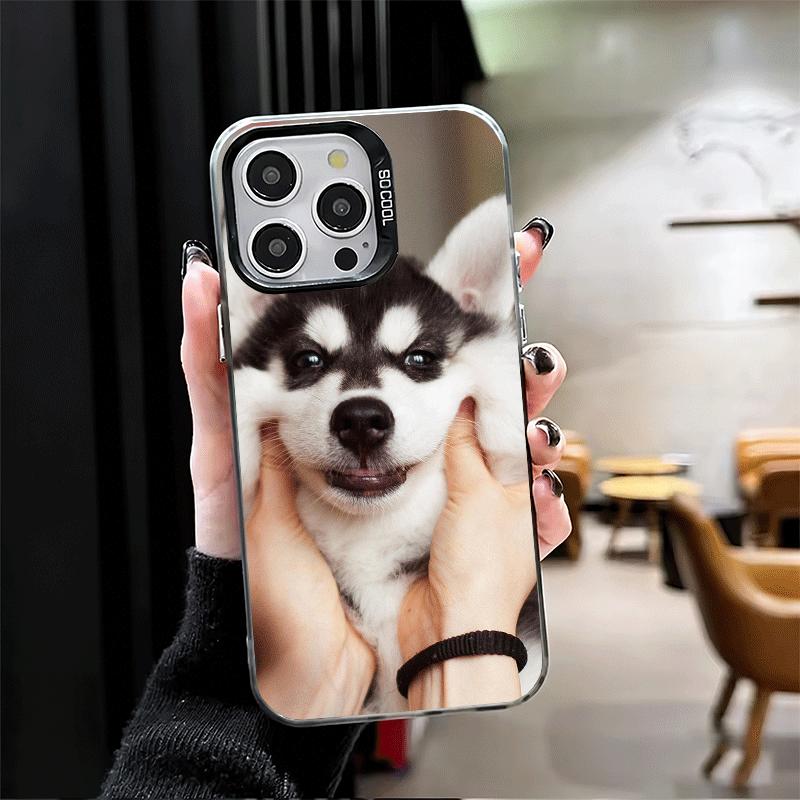 Аляскинский Хаски Милые Собаки Ударопрочный Чехол для Телефона для iPhone 17 Air 16 16E 15 Pro Max 14 Plus 13 Mini 12 Задняя Крышка Противоударный Fundas