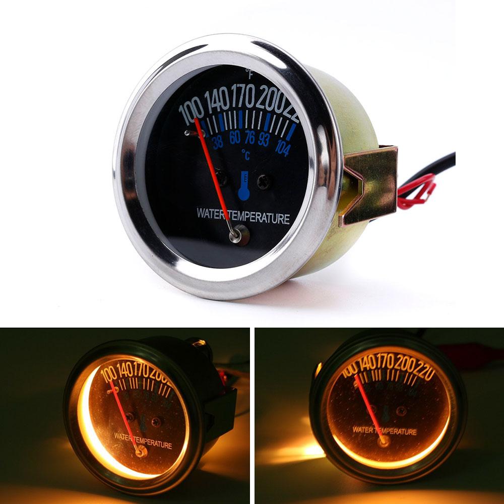 2inch 52mm Electrical Mechanical Car 12V DC Water temp Temperature Gauge Black Face Fahrenheit Water Temp meter